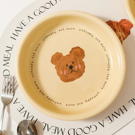 Adorable Plate 7.8 Inch Emo Bear