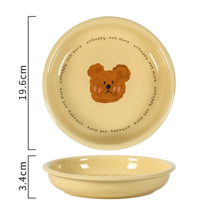 Adorable Plate 7.8 Inch Emo Bear