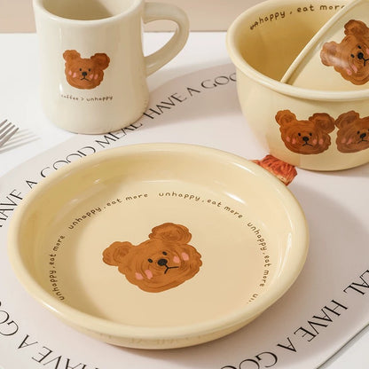 Adorable Plate 7.8 Inch Emo Bear